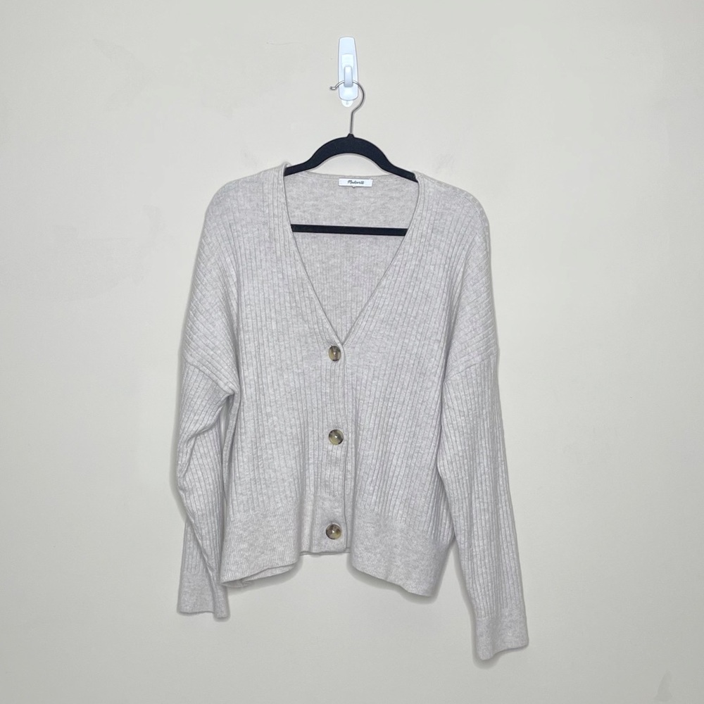 Madewell Cameron Ribbed Cardigan Sweater in Coziest Yarn - Picture 3 of 7